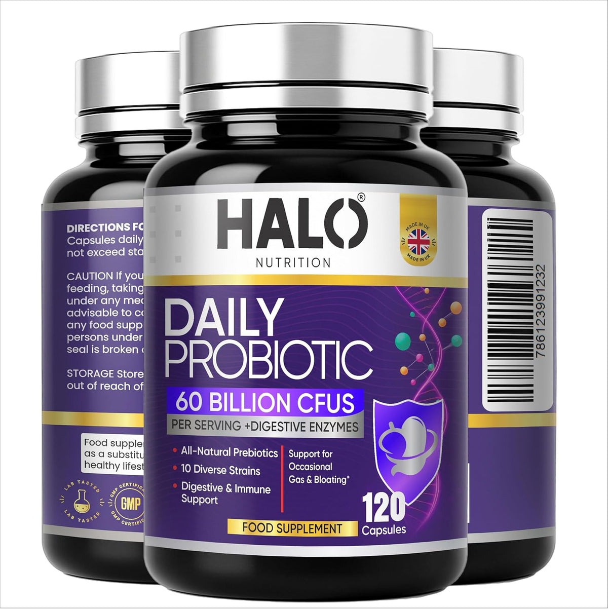 Halo Nutrition Prebiotic Probiotic Complex Capsules